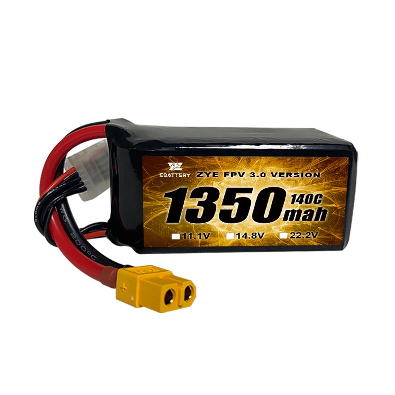 Hoher 120C 1350mah 1550mah Lipo-Akku für FPV-Drohne