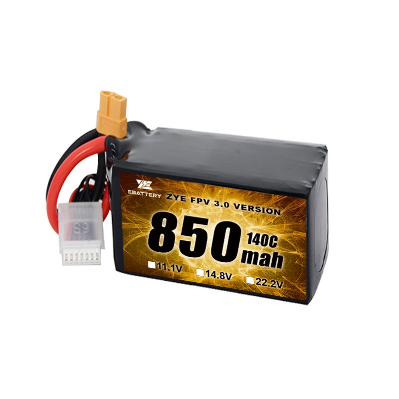 Kleine Größe 850 mAh 1100 mAh 1300 mAh 1500 mAh FPV Lipo-Akku